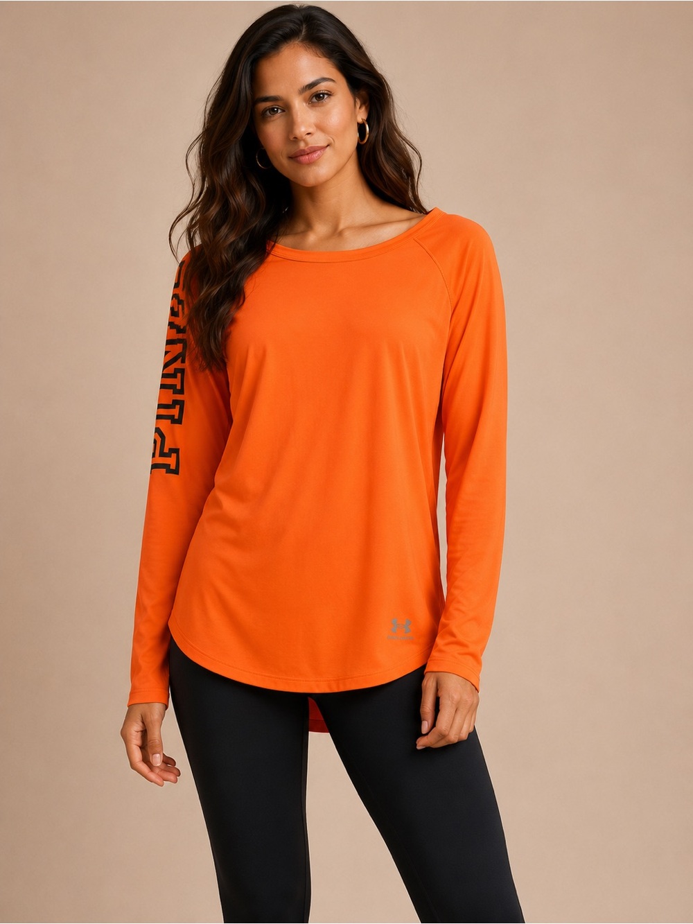 PINK Victoria's Secret Orange Long-Sleeve Tee